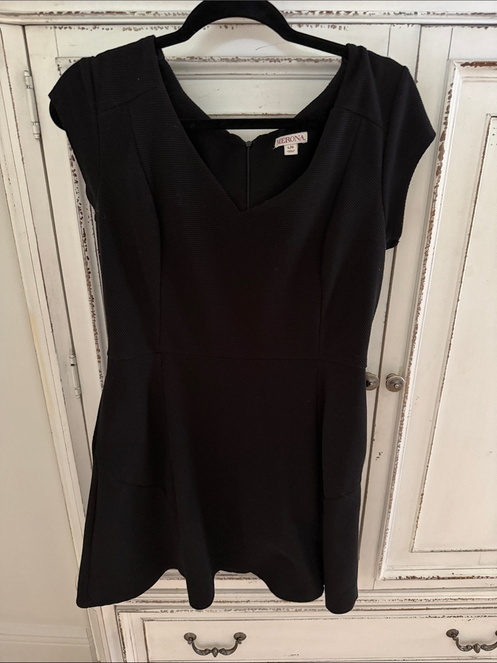 Merona Black Scoop-Neck Fit & Flare Dress